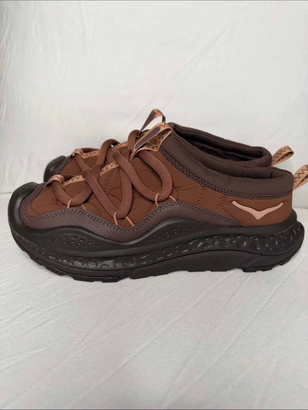 Men's HOKA ONE ONE Brown Two-Tone Athletic Sneakers